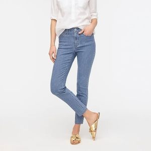 J. Crew Stripe Toothpick Skinny Jeans Pinstripe